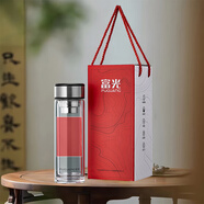 富光雙層玻璃杯大容量茶杯定制茶水分離泡茶個(gè)人刻字男生男士杯子 400毫升定制（自定義文字或圖案
