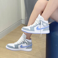 耐克（NIKE）官方aj女鞋 air jordan 1 女鞋秋季新款aj1中幫板鞋潮休閑籃球鞋 BQ6472-105 冰藍 36