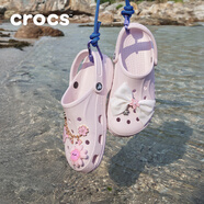 卡駱馳crocs洞洞鞋貝雅男鞋女鞋輕便耐磨一腳蹬拖鞋休閑鞋|10126 裸粉-6PI 39 (240mm)