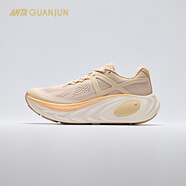 安踏（ANTA）乘風(fēng)2丨新款厚底輕便緩震透氣通勤秋季男跑鞋112525523A 【女款】淡漠色/燕麥奶棕-4 35.5