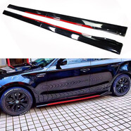 ARTKA汽車(chē)側裙改裝三段式兩廂三廂車(chē)通用側邊包圍側鏟小包圍車(chē)身裝飾 2.4米兩段式黑紅一套