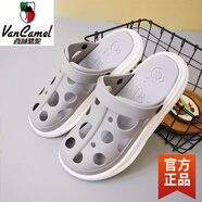 西域駱駝越南拖鞋包頭鞋男女外穿鏤空洞洞拖鞋厚底舒適兩穿開(kāi)車(chē)沙灘半拖 灰色(男款)-駱駝官方品牌旗 43