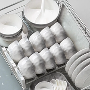 佩爾森（CERAMICS）釉下彩陶瓷米飯碗家用2026新款吃飯碗好看的碗盤(pán)餐具套裝 32件套-8碗8盤(pán)8勺8筷 1英寸飯碗