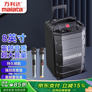萬利達(dá)（Malata）家庭家用k歌藍(lán)牙大功率8英寸低音炮廣場舞音響音箱戶外移動(dòng)便攜式帶雙麥克風(fēng)M+9038