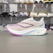 李寧（LI-NING）2025飛電5CHALLENGER男款高回彈?絲比賽防滑跑鞋ARMV001 ARMV001-2標準白/熒光玫紫紅 39
