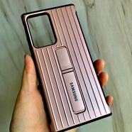 三星（SAMSUNG）原裝適配note20Ultra手機殼硅膠s10 5g韓版6.7支架全包防摔S21u套 Note20Ultra【玫瑰金】支架殼6.9 三星其他型號