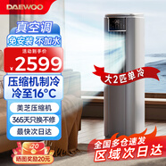 大宇（DAEWOO）可移動(dòng)空調單冷暖型塔式一體機家用立式無(wú)外機空調出租房免安裝大風(fēng)量壓縮機制冷真空調 大2匹 單冷【塔式款】