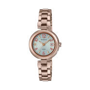 卡西歐（CASIO）輕奢女款輕便鈦合金電波太陽(yáng)能手表防刮玻璃 SHW-7100TCG-7AJF