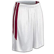 CHAMPRO女式 Dri Gear 肌肉籃球短褲 White, Cardinal X大碼