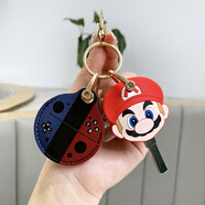 萬(wàn)沁珊適用九號電動(dòng)車(chē)NFC卡套nfc鑰匙包9號電動(dòng)鑰匙感應卡可愛(ài)保護套殼 九號圓形皮游戲機+馬里奧