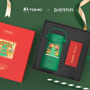 特美刻（TOMIC）玻璃杯泡茶杯子大容量便攜可愛(ài)喝水杯隨行水杯男女士實(shí)用伴手禮 圣誕綠色禮盒 401-500ml