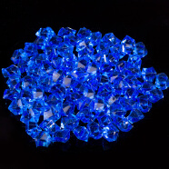 儿童水晶宝石儿童玩具水晶钻石粒玩具宝石玩具儿童亚克力宝石塑料 蓝色（18mm*25mm）100颗