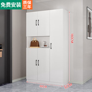 諾曼圖鞋柜門口玄關(guān)柜簡約大容量衣帽掛衣柜一體鞋柜陽臺柜入戶門廳柜 五門白