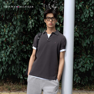 Tommy Hilfiger【輕柔感】夏男珠地網(wǎng)眼商務(wù)純色修身短袖T恤翻領(lǐng)POLOJ9197