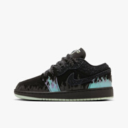 耐克（NIKE）大童鞋 AJ1舒適百搭夜光貓眼減震復(fù)古籃球鞋HQ3442-001 HQ3442-001 35.5