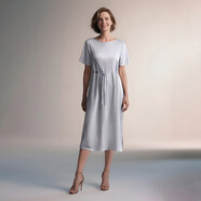 瑪品（Mapping）香港輕奢夏季新款圓點(diǎn)印花系帶減齡洋氣緞面長(zhǎng)裙高端垂墜連衣裙 圖片色 （現(xiàn)貨可退換） 4XL