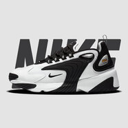 耐克（NIKE） 【潮】M2K跑步鞋女子V2K低幫透氣休閑輕便耐磨復古運動老爹鞋 AO0354-100（zoom 2k黑白熊貓） 36.5