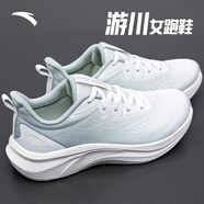 安踏漫步運(yùn)動(dòng)鞋女鞋2025夏季皮網(wǎng)面透氣輕便防潑水軟底耐磨跑步鞋子女 【游川網(wǎng)面】象牙白/氫氧綠-3 40