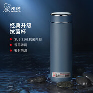 希諾（HEENOOR）抗菌保溫杯男車載水杯教師節(jié)禮物老師實用XN-9606K深灰色 480mL