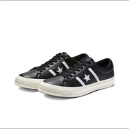 匡威（Converse）經(jīng)典翻毛皮秋季一星低幫滑板運動(dòng)鞋163245c163757c官方旗艦 黑皮面163757c 現貨 37