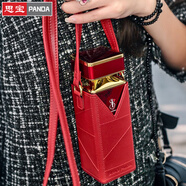 思寶香水瓶保溫杯PANDA高端高顏值便攜精致女神送女朋友禮物水杯方杯 紅寶石蕾絲限量版【紅皮套】