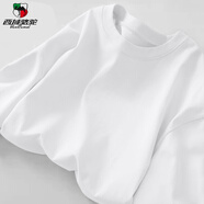 西域駱駝（VANCAMEL）新款長(cháng)袖男裝t恤春秋季新款潮牌打底衫青年白色內搭體恤秋衣 長(cháng)袖T恤-純白色(無(wú)圖案) 2XL 建議135-150斤