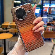 羽唐適用于紅米K80手機殼新款輕奢復古落日余暉Redmi小米電鍍鈦灰超薄k80pro防摔保護套高檔布紋 紅米K80【三包殼-七彩棕】