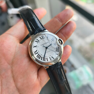 【二手99新】卡地亞（Cartier ）藍(lán)氣球系列男表女士名表自動機械石英表外圈后鑲鉆奢侈品腕表 42表徑 皮帶W69016Z4機械表