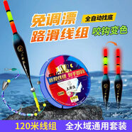 上驛漁自動找底免調(diào)漂路滑線組日夜兩用咬鉤變色遠投線組夜光浮漂醒目 路滑線組+專用8g變色漂+電子 3.0號線