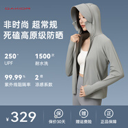 GaKior冰晶原紗薄外套防曬衣女男情侶外套防紫外線(xiàn)涼感透氣可拆卸耐水洗 女款寬松版【灰色】 L
