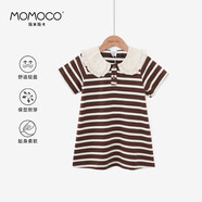 瑪米瑪卡（MOMOCO）女童裙子夏季新款童裝兒童夏裝經(jīng)典舒適條紋有袖連衣裙 條紋  90 