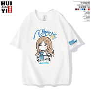 BanG Dream MyGo迷途之子短袖T恤衫夏二次元寬松男女半袖上衣服 肉色 白色4 2XL  170-190斤左右