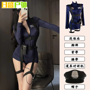 何佳功朱迪兔子衣服辣妹動漫兔女郎兔子警官cos朱迪女警性感成人戰(zhàn)袍漫 藍色兔子警官套裝【帶帽子】 165 S