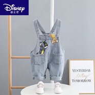 迪士尼（Disney）男童夏裝2025新款寶寶背帶褲洋氣潮童裝兒童短褲休閑夏 單件背帶褲(短褲) 100 cm