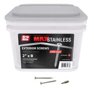 Grip-Rite MAXS28DS305BK #8 x 2 MAX 不銹鋼外螺釘,3M 桶