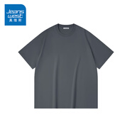 真維斯（Jeanswest）夏季新款男士純棉透氣舒適經(jīng)典純色百搭圓領(lǐng)短袖T恤KP 深灰色2040 L