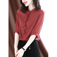 ZXEGI福袋發(fā)貨發(fā)清倉襯衫女士高端連衣裙等199元 1099磚紅M