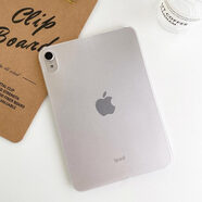 紅蘋(píng)果 RED APPLE2021新ipad mini6外殼平板迷你6防彎保護(hù)套8.3寸磨砂硬殼全包 透明左右包不吸筆+鋼化膜 iPadmini6/7(8.3寸