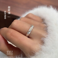 足銀9999描金貓吉言開(kāi)口戒指女男純銀情侶指環(huán)對戒情人節520禮物 【女款】足銀999.9 吉言貓戒指 開(kāi)口可調節