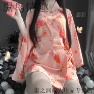 日式性感和服制服睡衣長袖外套誘惑櫻花貓情趣系帶日本羽織和風裙