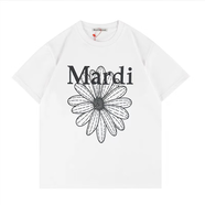 MARDI韓國Mardi短袖小雛菊花寬松情侶款臘腸狗金高銀T恤潮 白色黑花(國內(nèi)現(xiàn)貨) 均碼 (韓國)