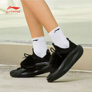 李寧云游Fluffy一體織輕量高回彈運(yùn)動(dòng)休閑鞋跑步鞋 AZGS145 女款A(yù)ZGS108-2黑色 38