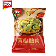 美好青椒釀肉2斤裝1kg 約28個(gè) 雞肉餡 油炸青椒夾肉 空氣炸鍋 燒烤