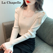 拉夏貝爾（La Chapelle）針織衫女裝2025秋冬新款毛衣慵懶風(fēng)洋氣氣質(zhì)小個(gè)子內(nèi)搭打底衫春 杏色 均碼