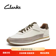 其樂(lè)（Clarks）男鞋春秋拼色復(fù)古阿甘鞋牛皮戶外運(yùn)動(dòng)休閑鞋 米白色 40