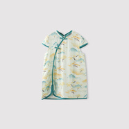 巴厘小豬【斷碼清倉(cāng)】女寶寶連衣裙夏季中式公主裙兒童衣服短袖服女童裙子 高山流水 120