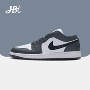 耐克（NIKE）【潮】Air Jordan aj1板鞋男女情侶款低幫透氣休閑輕便運動籃球鞋 553560/553558-152 白黑灰 35.5