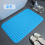 別穎（BIEYING）浴室防滑墊酒店洗澡按摩腳墊淋浴衛(wèi)生間廁所洗手間衛(wèi)浴防摔地墊 藍色  36*70cm