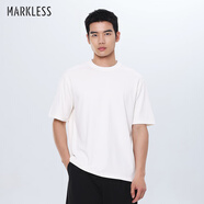 MARKLESS柔滑垂墜銅氨絲男士T恤夏季涼爽圓領(lǐng)短袖5653 白色  L 