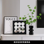赟婭現(xiàn)代餐邊電視柜裝飾品軟裝高級感擺件小眾客廳入戶玄關鞋柜裝飾畫 現(xiàn)代高級感玄關擺件4件套A
